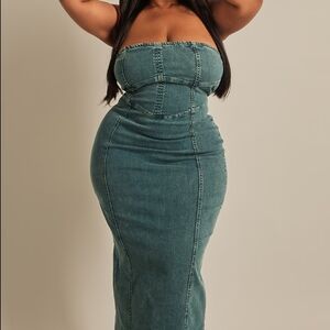 PrettyLittleThing Light Blue Denim Dress